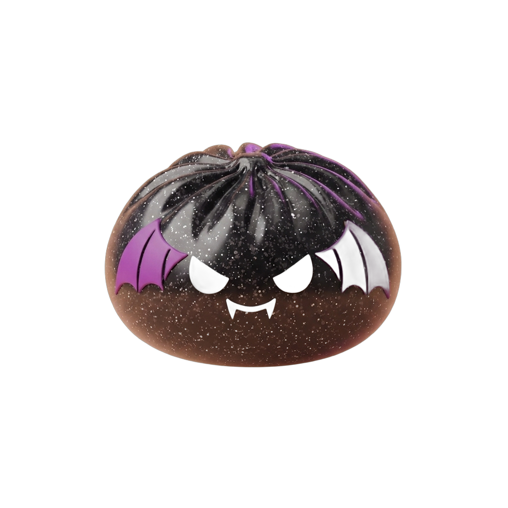 Bat Dumpling Squishy Halloween Glitter — i klämmet, mjukt slow-rise-skum