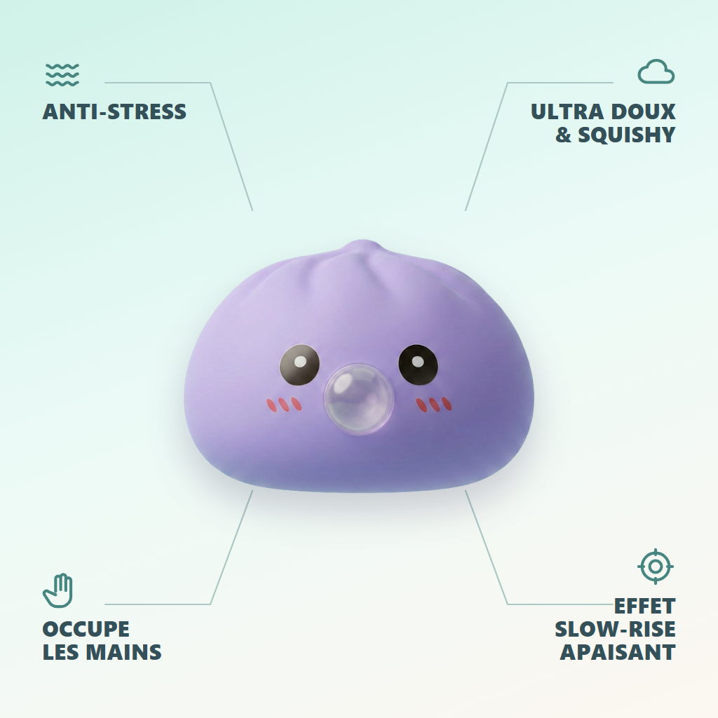 Big Dumpling Squishy Havsblå — dess fördelar