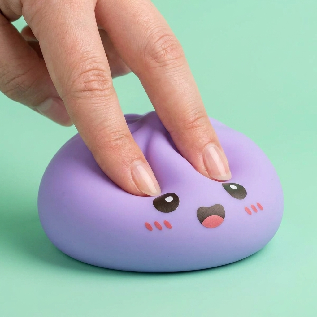 Big Dumpling Squishy Havsblå — i klämmet, mjukt slow-rise-skum