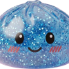 Glitter Dumpling Squishy Blå Lugnande — i klämmet, mjukt slow-rise-skum