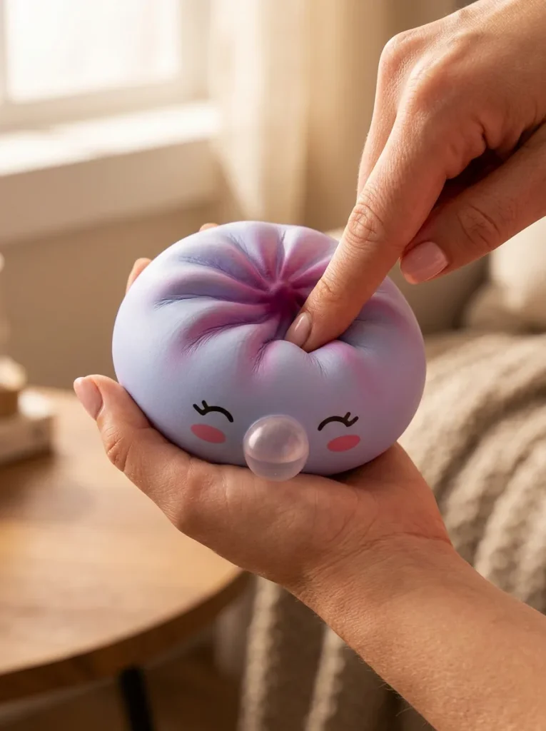 Dumpling Squishy Frost Blue Rare Blow – Sällsynt Isblå mitt i klämmet