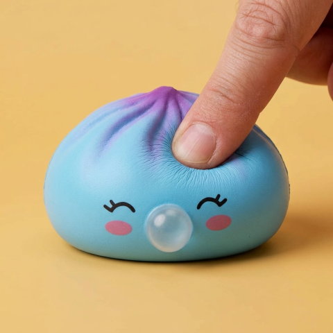 Dumpling Squishy Frost Blue Rare Blow – Sällsynt Isblå — i klämmet, mjukt slow-rise-skum
