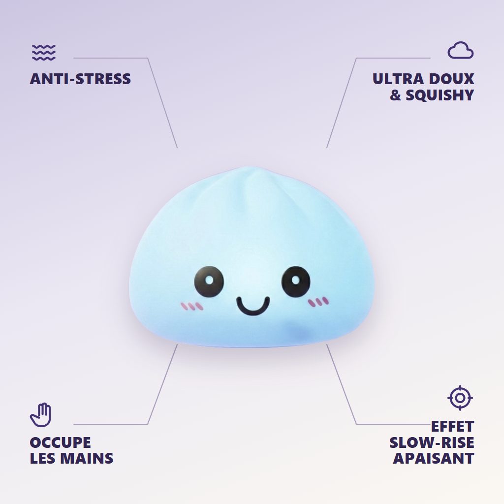 Dumpling Squishy Nattlampa Blå Aurora — dess fördelar
