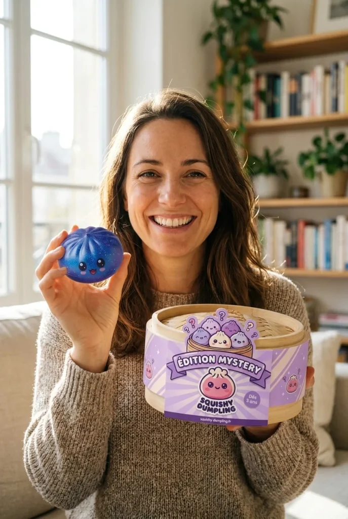 Mystery Dumpling Squishy Söt Överraskning med sin ask