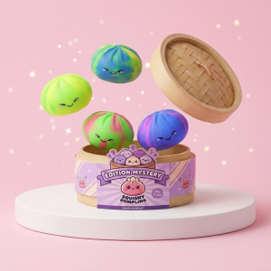 Rainbow Dumpling Squishy Regnbåge — i klämmet, mjukt slow-rise-skum