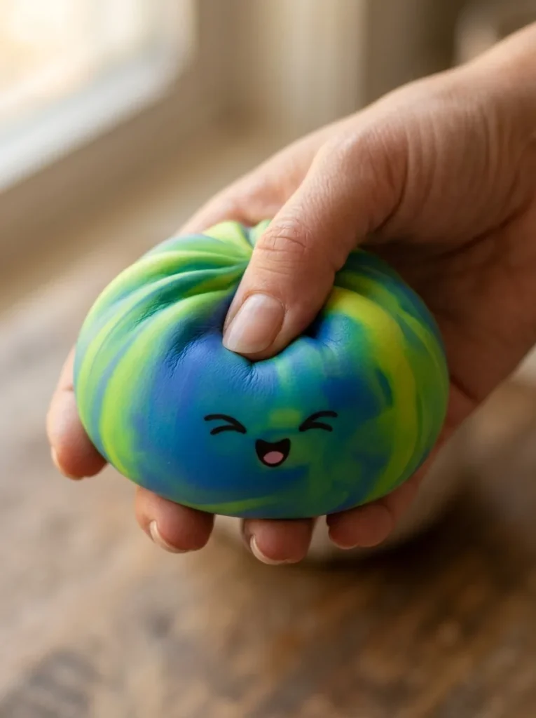 Rainbow Dumpling Squishy Regnbåge mitt i klämmet