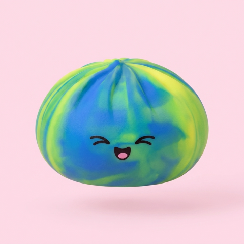 Rainbow Dumpling Squishy Regnbåge — i klämmet, mjukt slow-rise-skum