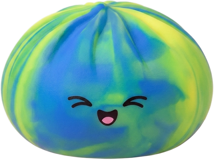 Rainbow Dumpling Squishy Regnbåge — i klämmet, mjukt slow-rise-skum