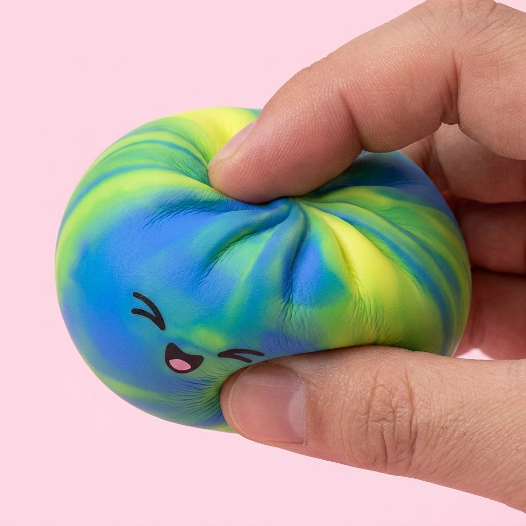 Rainbow Dumpling Squishy Regnbåge — slow-rise-effekt, skummet återtar långsamt sin form