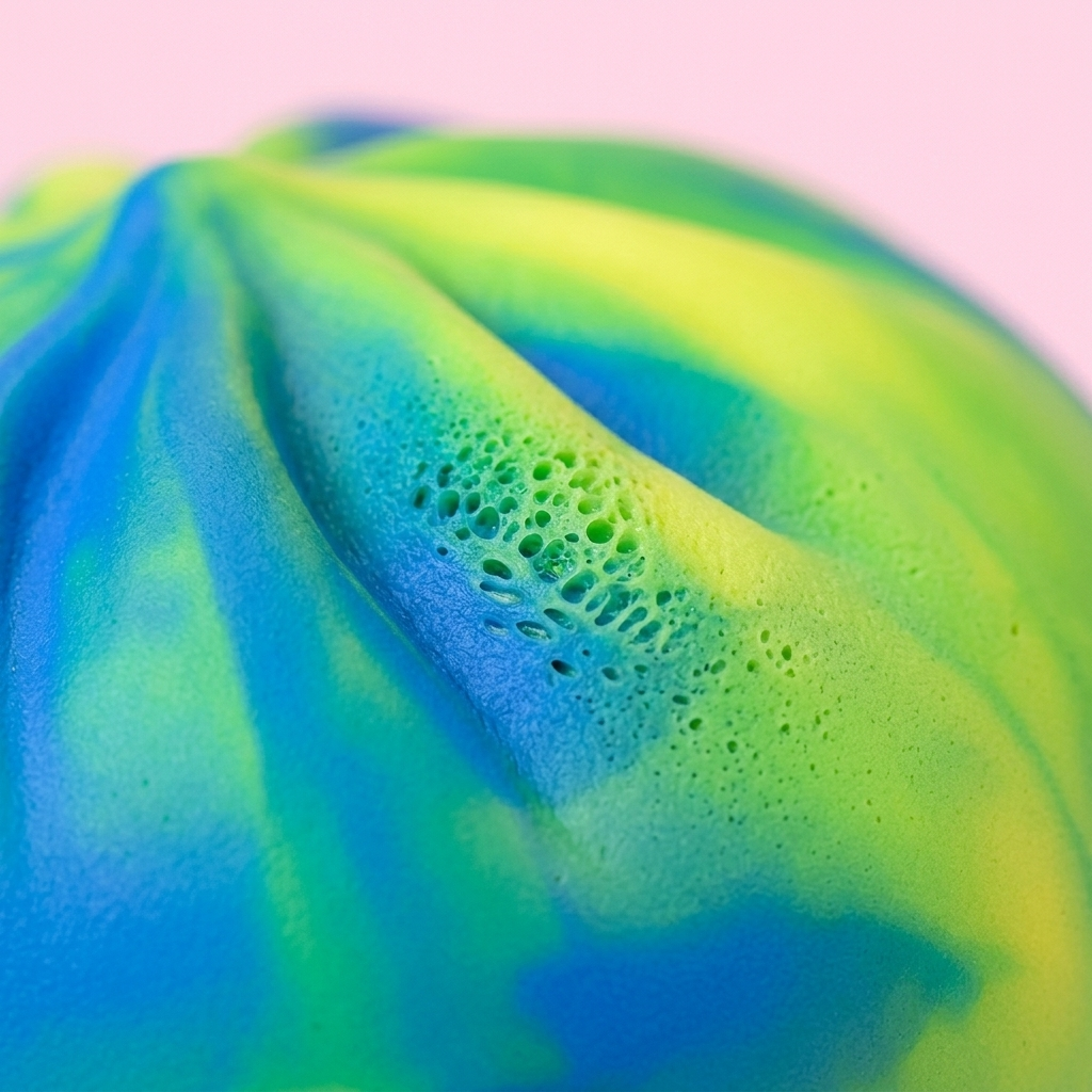 Rainbow Dumpling Squishy Regnbåge — närbild på strukturen