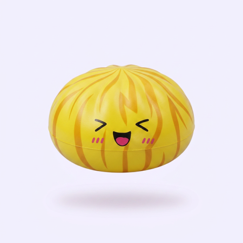 Dumpling Squishy Bun Mystery med Bambukorg — i klämmet, mjukt slow-rise-skum