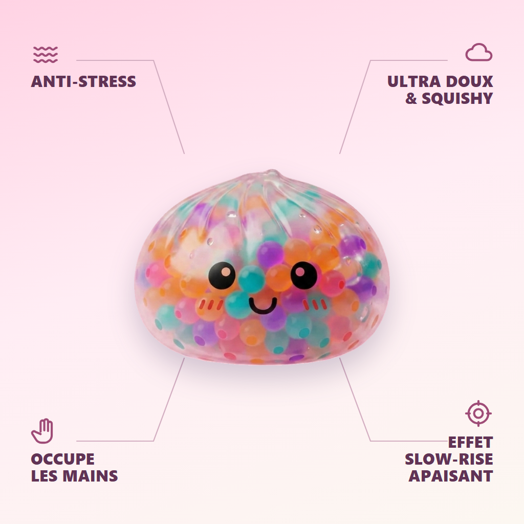 Squishy Dumpling Multicolor Mjuka Bubblor — dess fördelar
