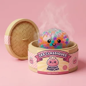 Squishy Dumpling Multicolor Mjuka Bubblor i sin bambu-ångkorg
