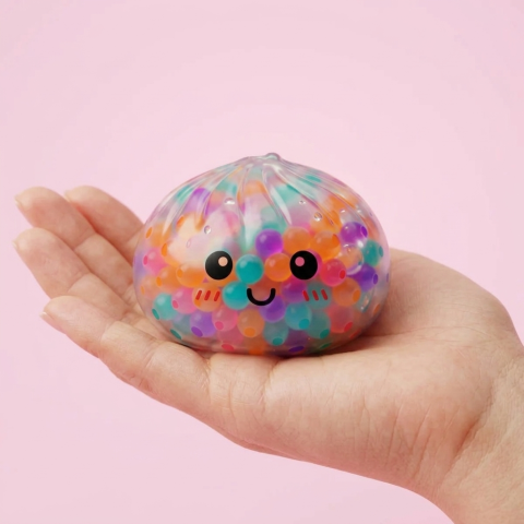 Squishy Dumpling Multicolor Mjuka Bubblor i handen, verklig storlek