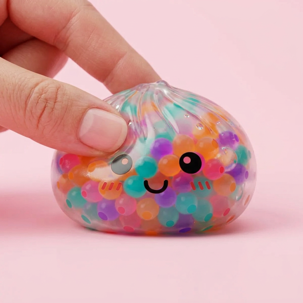 Squishy Dumpling Multicolor Mjuka Bubblor — i klämmet, mjukt slow-rise-skum