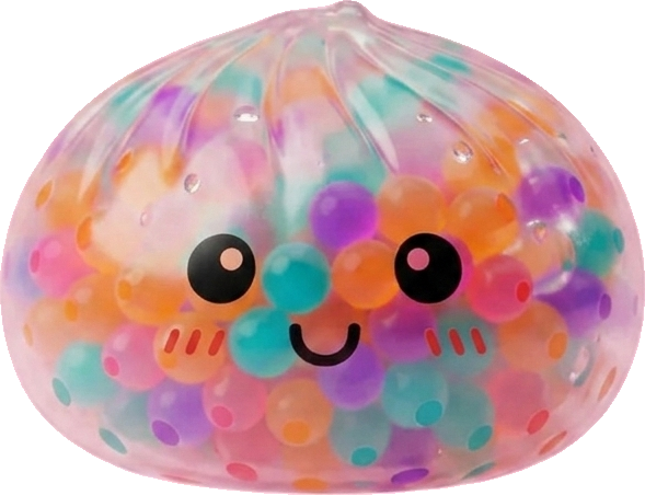Squishy Dumpling Multicolor Mjuka Bubblor — i klämmet, mjukt slow-rise-skum