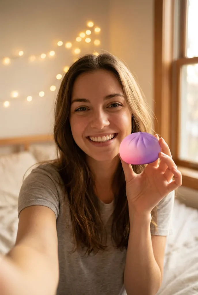 Dumpling Squishy Mystery Bun med Bambukorg i vardagen