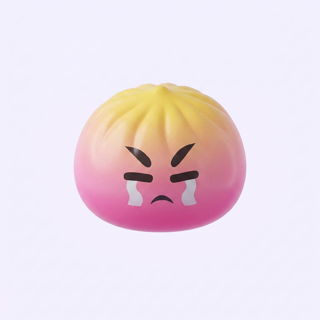 Dumpling Squishy Mystery Bun med Bambukorg — i klämmet, mjukt slow-rise-skum