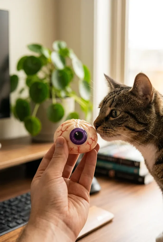Eye Dumpling Squishy Halloween Skrämmande med en gosedjursvän
