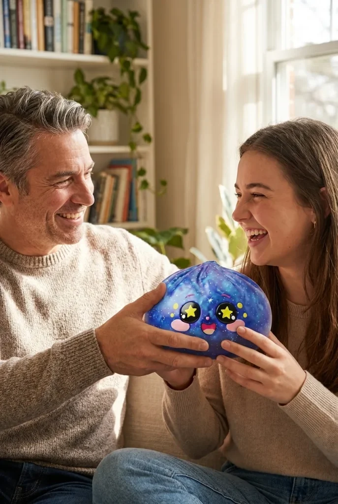 Galaxy Dumpling Squishy Stjärnhimmel som presenttips