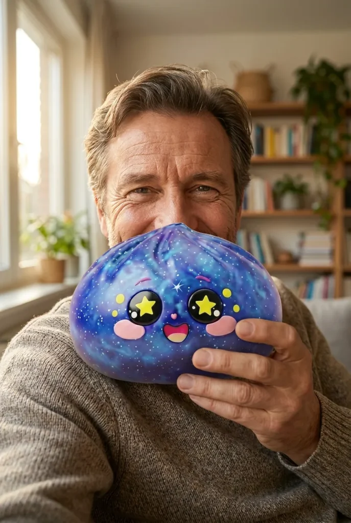 Galaxy Dumpling Squishy Stjärnhimmel i vardagen