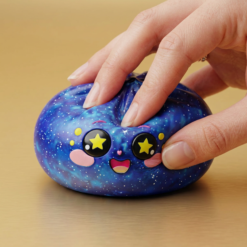 Galaxy Dumpling Squishy Stjärnhimmel — i klämmet, mjukt slow-rise-skum