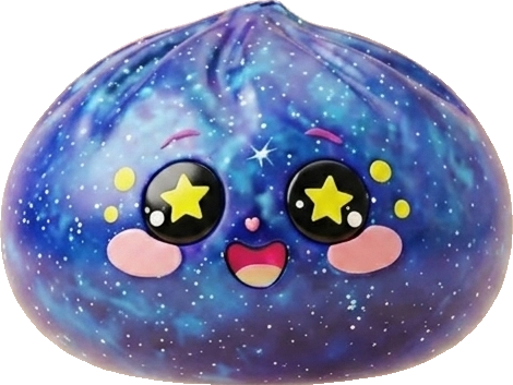 Galaxy Dumpling Squishy Stjärnhimmel — i klämmet, mjukt slow-rise-skum