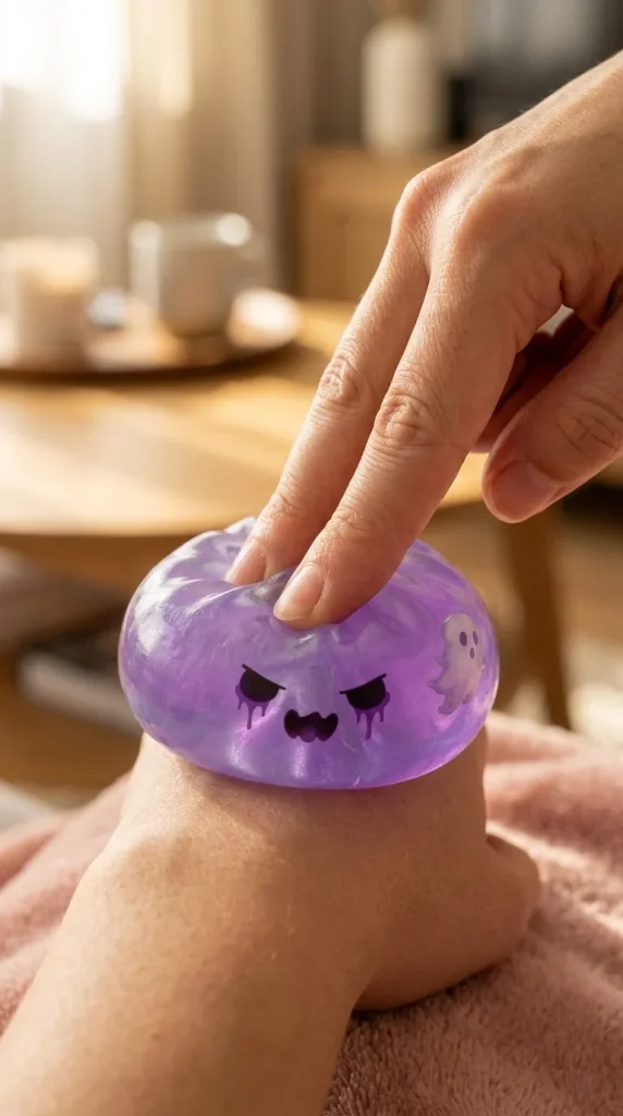 Ghost Dumpling Squishy Boo mitt i klämmet