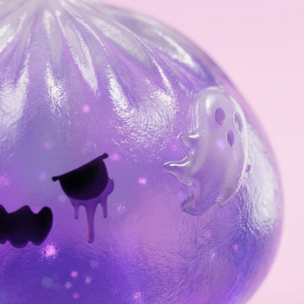 Ghost Dumpling Squishy Boo — närbild på strukturen