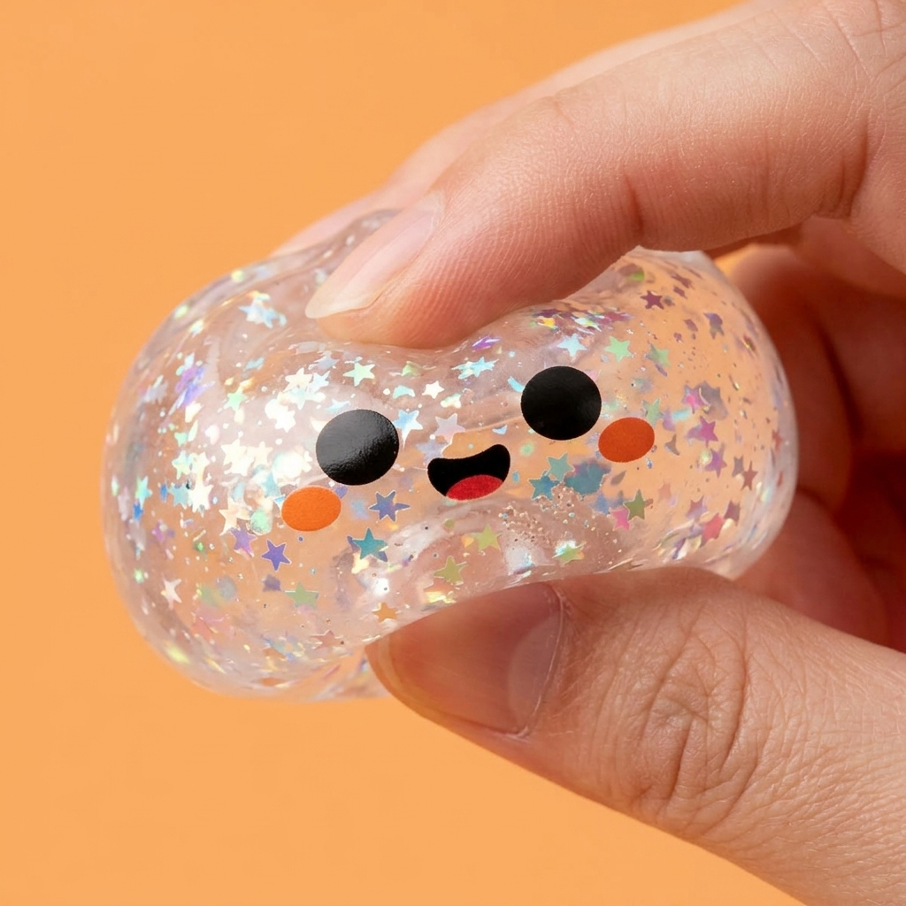 Glitter Dumpling Squishy Spöke Halloween — slow-rise-effekt, skummet återtar långsamt sin form