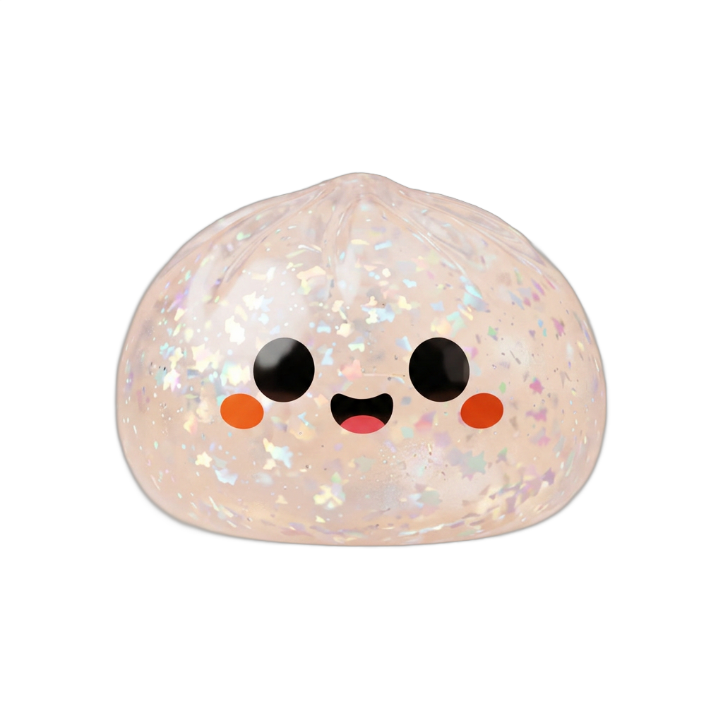 Glitter Dumpling Squishy Spöke Halloween — i klämmet, mjukt slow-rise-skum