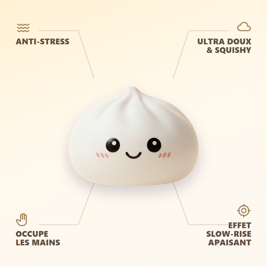 Giant Dumpling Squishy XXL – Jättestor Kramdumpling — dess fördelar