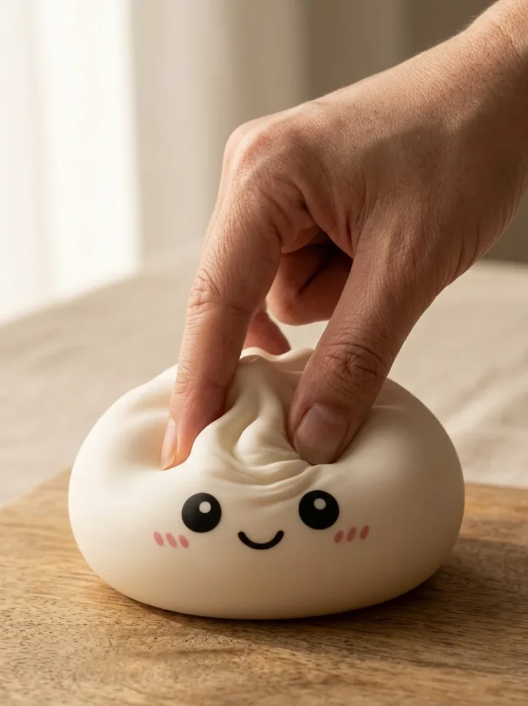 Giant Dumpling Squishy XXL – Jättestor Kramdumpling mitt i klämmet