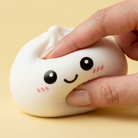 Giant Dumpling Squishy XXL – Jättestor Kramdumpling — slow-rise-effekt, skummet återtar långsamt sin form