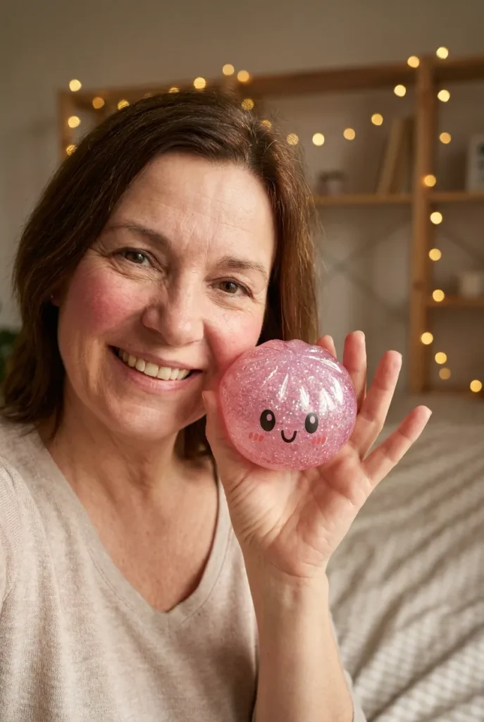 Glitter Dumpling Squishy Set 6-pack i vardagen