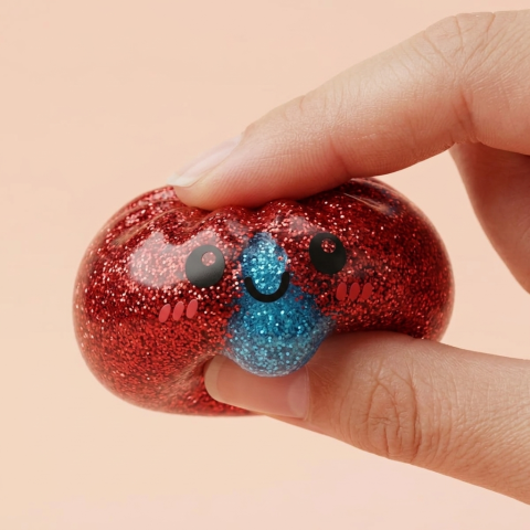 Glitter Dumpling Squishy Set 6-pack — slow-rise-effekt, skummet återtar långsamt sin form
