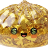 Gold Dumpling Squishy Sällsynt Utgåva — i klämmet, mjukt slow-rise-skum