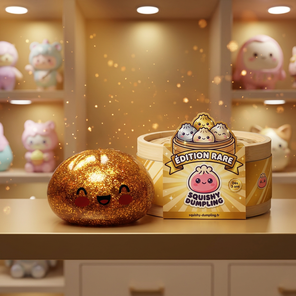 Glitter Dumpling Squishy Gold – Unik Skatt i sin kawaii-miljö