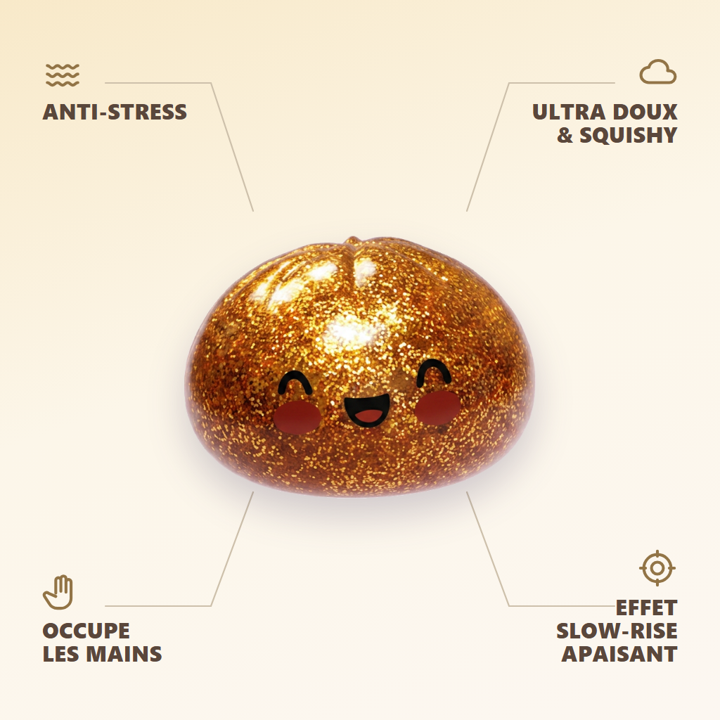 Glitter Dumpling Squishy Gold – Unik Skatt — dess fördelar