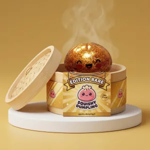 Glitter Dumpling Squishy Gold – Unik Skatt i sin bambu-ångkorg