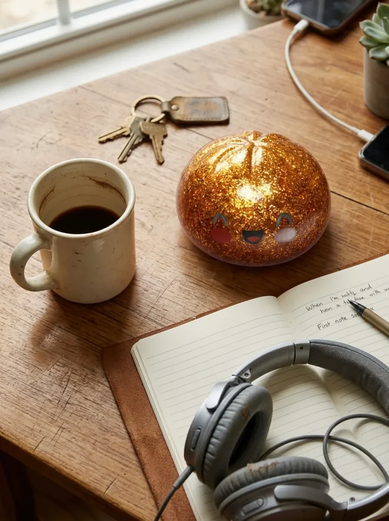 Glitter Dumpling Squishy Gold – Unik Skatt på skrivbordet