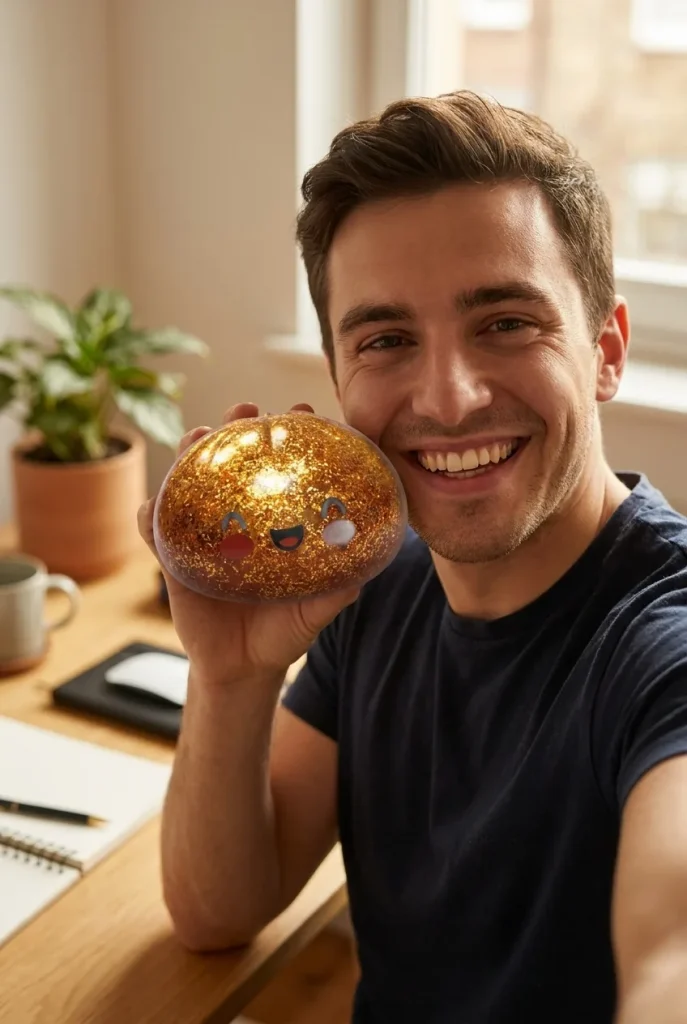 Glitter Dumpling Squishy Gold – Unik Skatt i vardagen