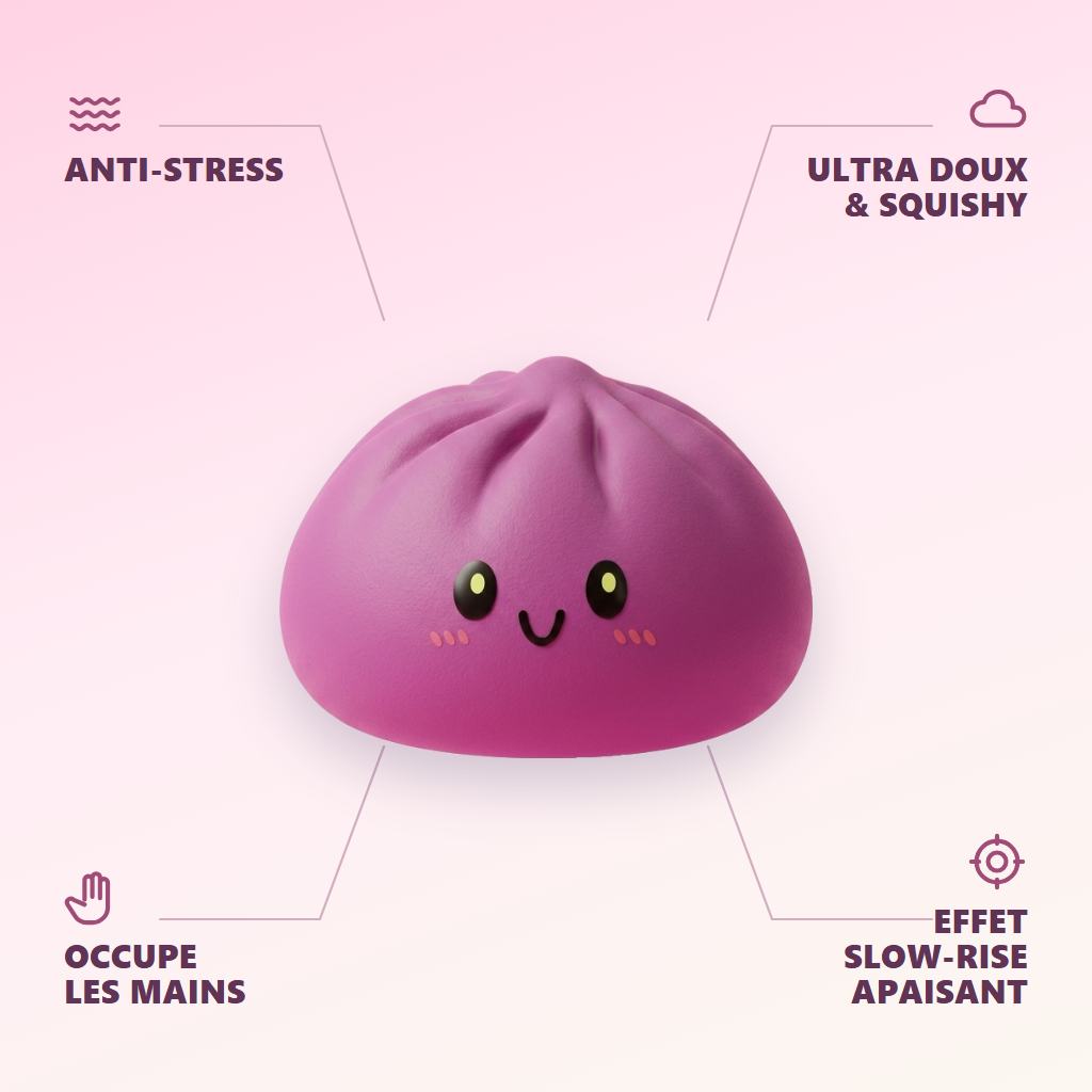 Dumpling Squishy Magenta — dess fördelar