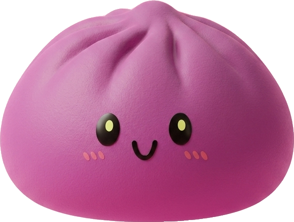 Dumpling Squishy Magenta — i klämmet, mjukt slow-rise-skum