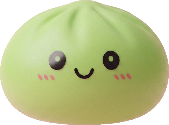 Dumpling Squishy Matcha Grön — i klämmet, mjukt slow-rise-skum