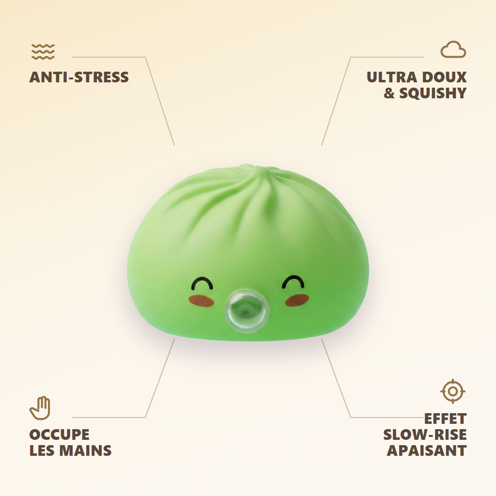 Dumpling Squishy Matcha Grön Rare Blow — dess fördelar