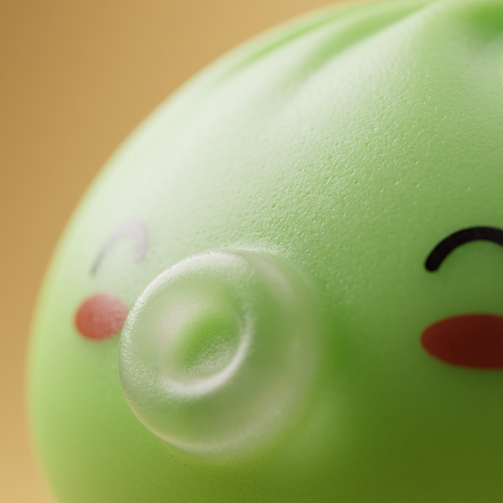 Dumpling Squishy Matcha Grön Rare Blow — närbild på strukturen