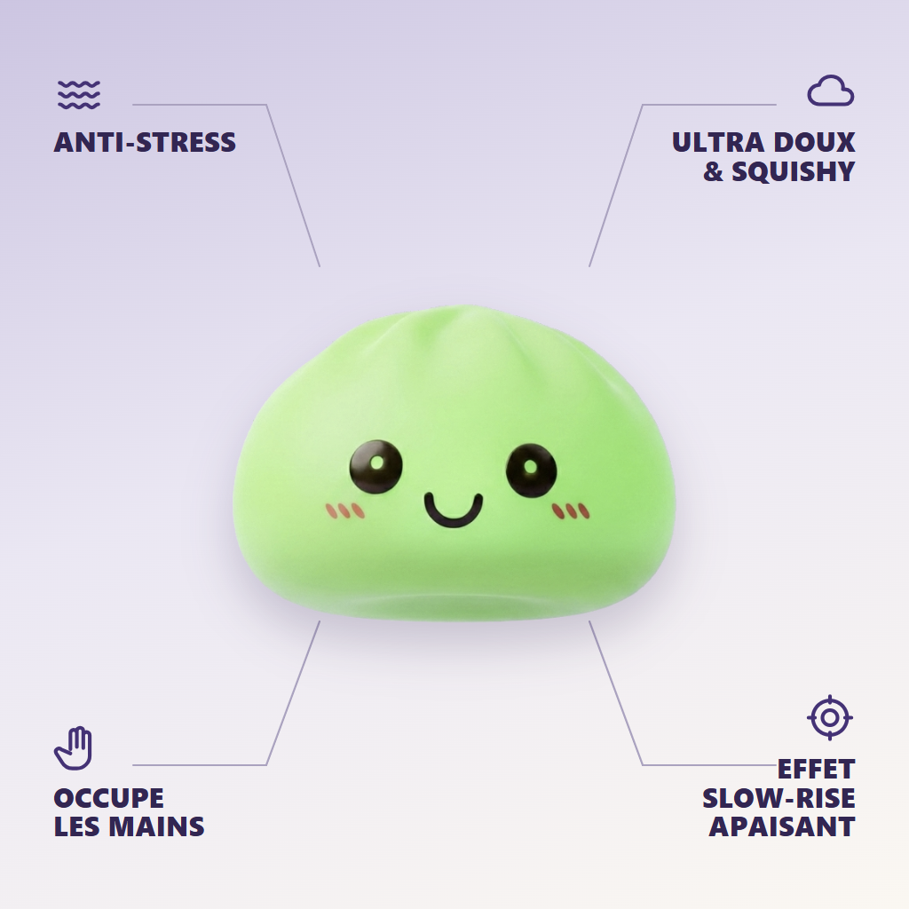 Dumpling Squishy Nattlampa Grön Lysande — dess fördelar