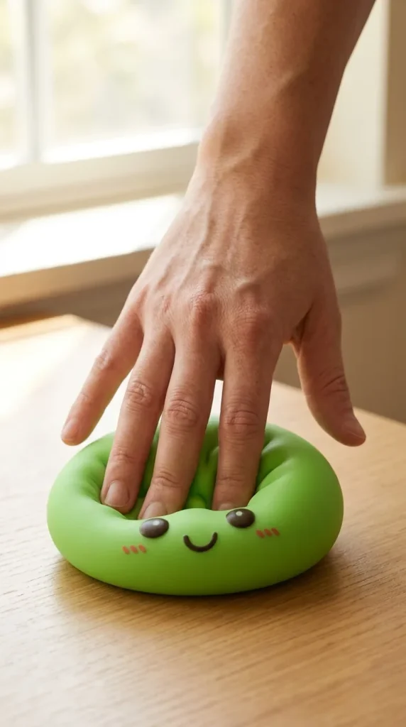 Dumpling Squishy Nattlampa Grön Lysande mitt i klämmet