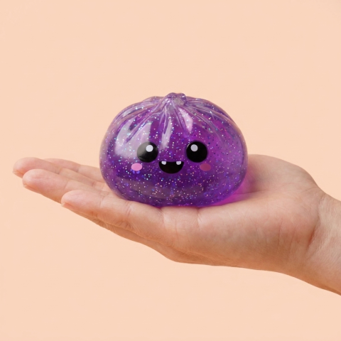 Dumpling Squishy Halloween Set de 5 i handen, verklig storlek